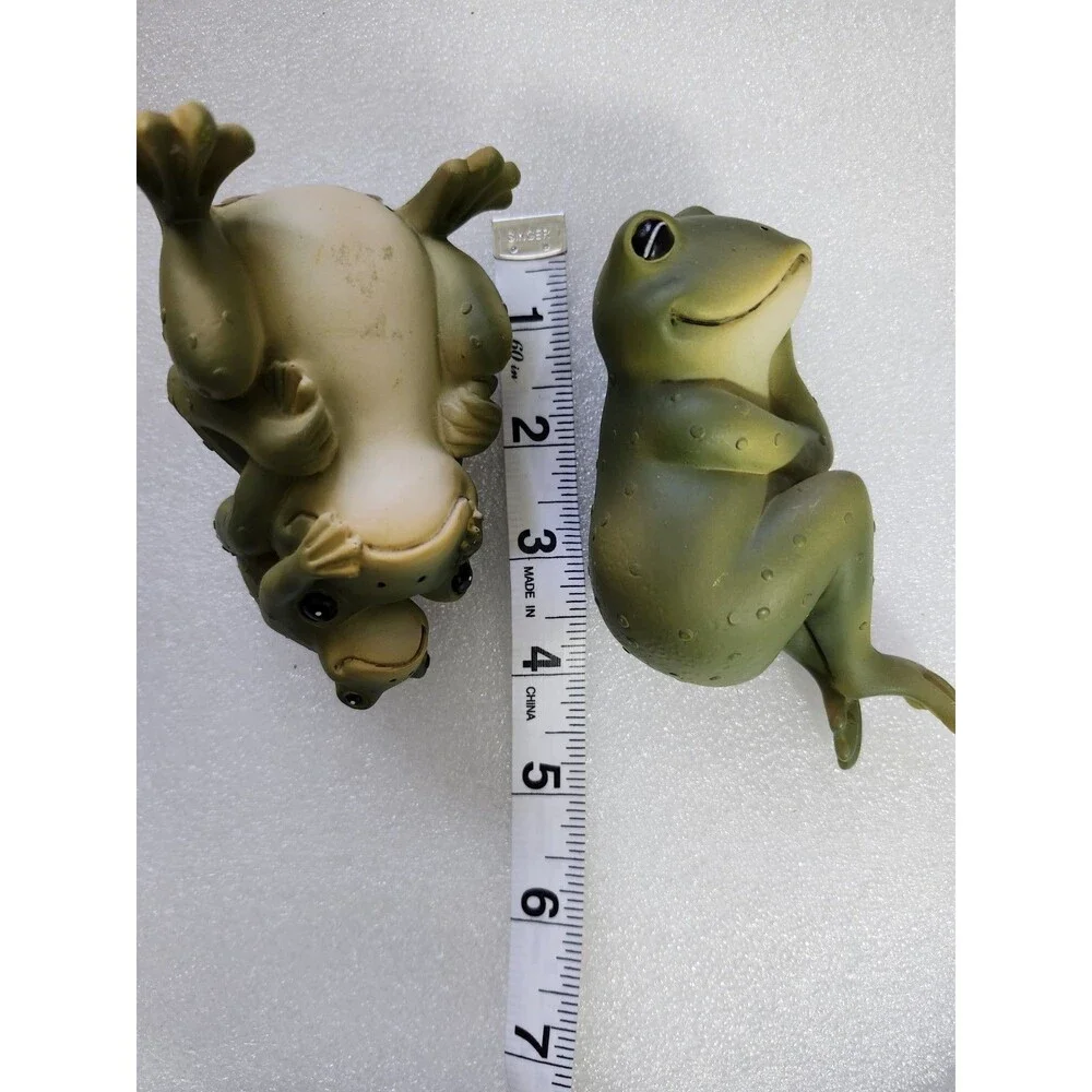 Cute Frog Fixture Set for Home Decor Set of 2 Green Frogs 🐸 vintage - Picture 6 of 6
